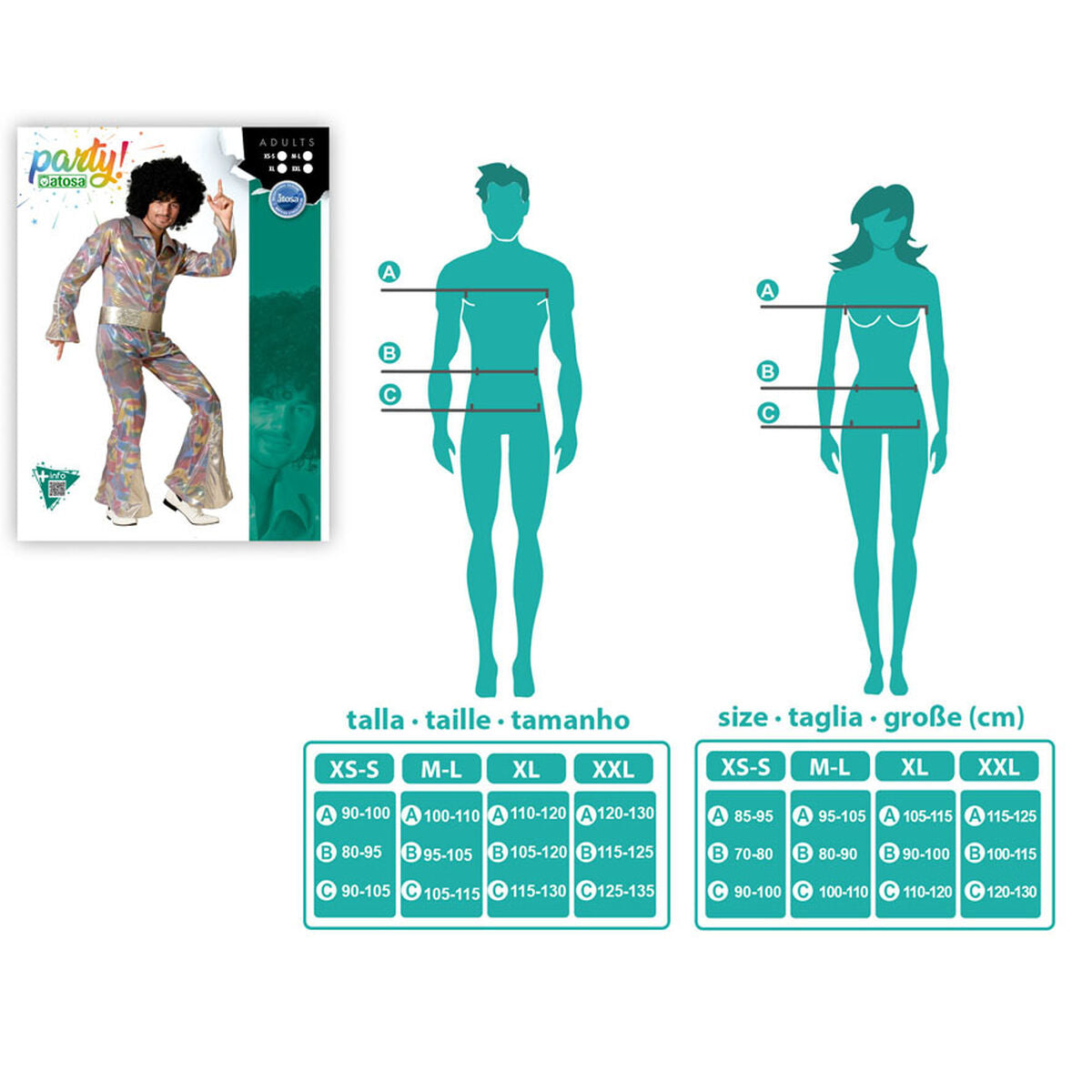 Costume for Adults Disco