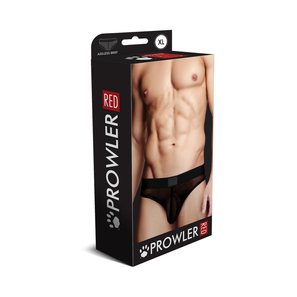 Prowler RED Fishnet Assless Brief Black XL-0