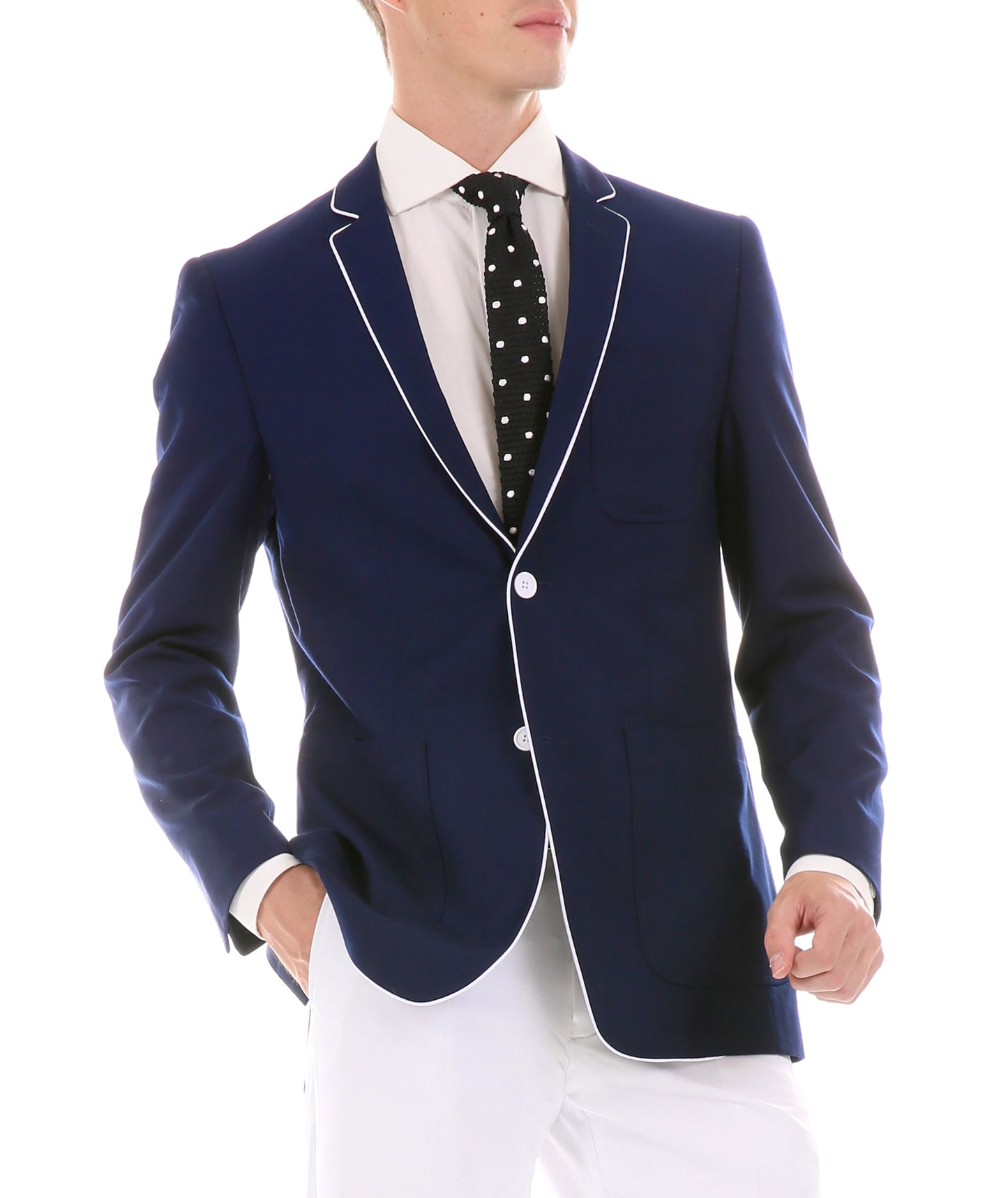Mens Porter Navy Slim Fit Blazer-0