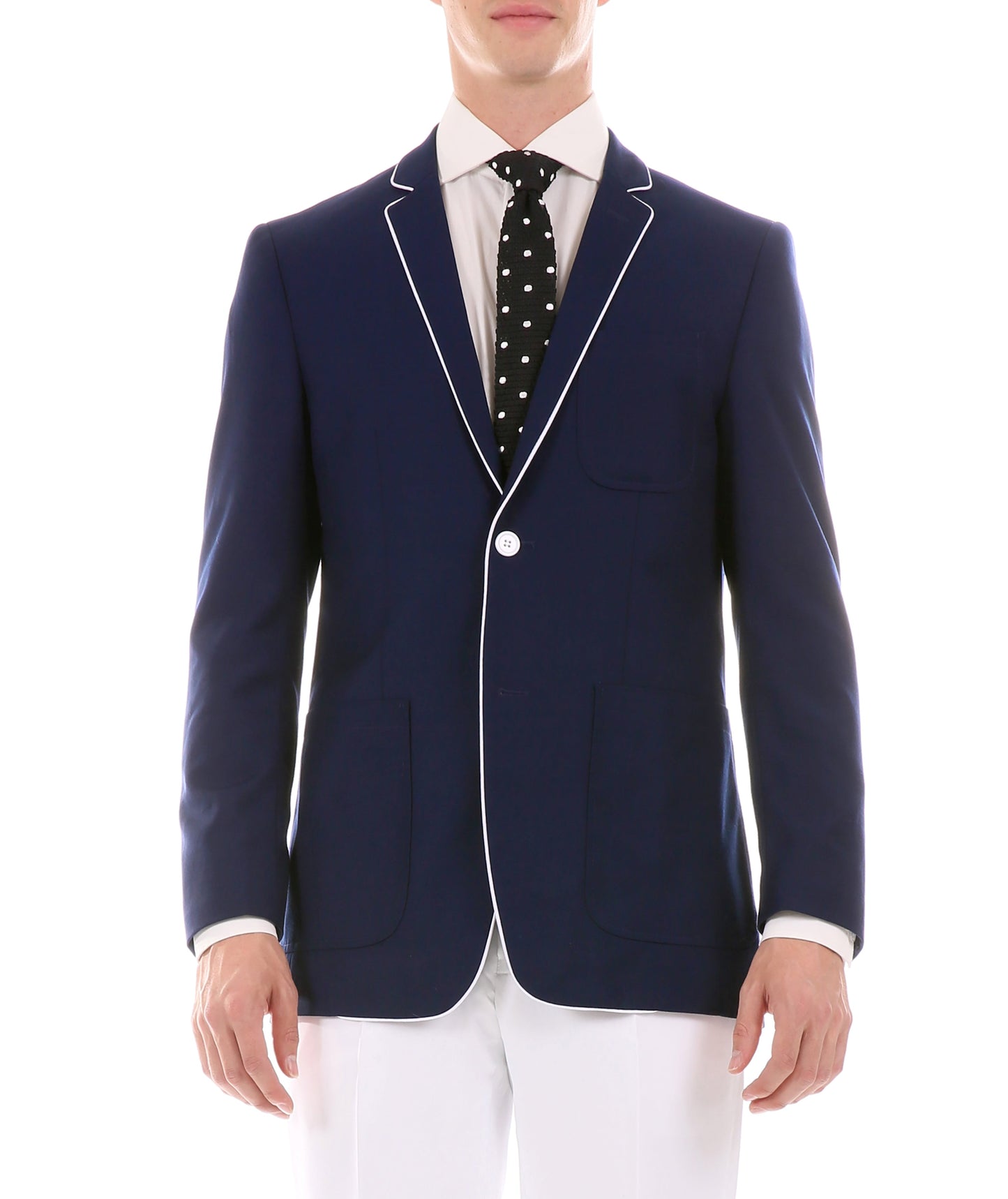 Mens Porter Navy Slim Fit Blazer-1