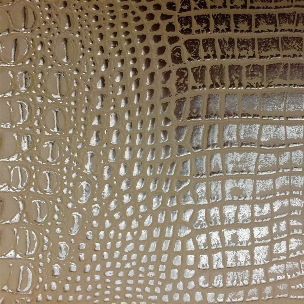 Metallic Faux Gator Vinyl Fabric